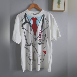 Shirt Men Delta pro weight  white size Large print Doctor or  nurses Unisex New